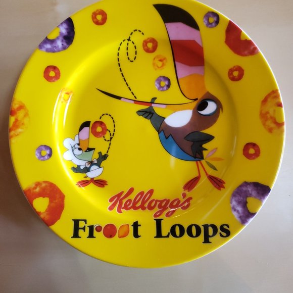 Kellogg's Retro Cereal Luncheon / Salad Plates - Set of 4 - Fruit Loops - Picture 3 of 12